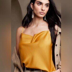 Purple Satin Cowl Neck Bodysuit House of Harlow 1960 NWT